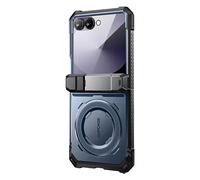 SUPCASE Funda para Samsung Galaxy ZFlip 7 con Soporte y Protector de Pantalla [UBGrip] MagSafe Compatible [Protección Bisagras] Carcasa Magnética Integral de Calidad Militar Case (Azul)