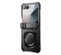 SUPCASE Funda para Samsung Galaxy ZFlip 7 con Soporte y Protector de Pantalla [UBGrip] MagSafe Compatible [Protección Bisagras] Carcasa Magnética Integral de Calidad Militar Case (Negro)