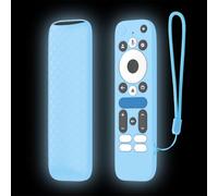 Funda remota compatible con onn.Google TV Box 4K Pro 2025, funda de silicona resistente a los golpes, funda de silicona anticaída (azul brillante)
