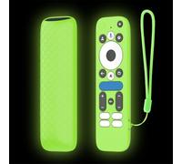 Funda remota compatible con onn.Google TV Box 4K Pro 2025, funda de silicona resistente a los golpes, funda de silicona anticaída (verde brillante)
