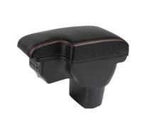 Funda Reposabrazos Coche para Infiniti para ESQ 2010-2019 Caja De Reposabrazos Accesorios para Reposabrazos Caja De Almacenamiento Interior Piezas USB LED(C3 Carbon Fiber Look)