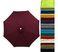 Funda Repuesto para Sombrilla 2m/2.5m/2.8m/3m/3.5m/4m para 6/8 Varas | UV50+ Resistente al Viento e Impermeable | Tela Premium Gris Claro para Jardín, Terraza, Playa, Piscina,C-300 cm 8 streben