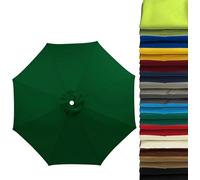 Funda Repuesto para Sombrilla 2m/2.5m/2.8m/3m/3.5m/4m para 6/8 Varas | UV50+ Resistente al Viento e Impermeable | Tela Premium Gris Claro para Jardín, Terraza, Playa, Piscina,M-400 cm 8 streben