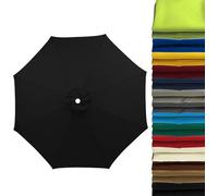 Funda Repuesto para Sombrilla 2m/2.5m/2.8m/3m/3.5m/4m para 6/8 Varas | UV50+ Resistente al Viento e Impermeable | Tela Premium Gris Claro para Jardín, Terraza, Playa, Piscina,E-300 cm 6 streben