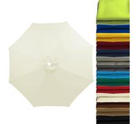 Funda Repuesto para Sombrilla 2m/2.5m/2.8m/3m/3.5m/4m para 6/8 Varas | UV50+ Resistente al Viento e Impermeable | Tela Premium Gris Claro para Jardín, Terraza, Playa, Piscina,#!-250 cm 6 streben
