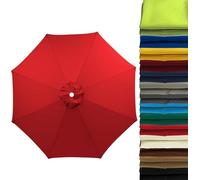 Funda Repuesto para Sombrilla 2m/2.5m/2.8m/3m/3.5m/4m para 6/8 Varas | UV50+ Resistente al Viento e Impermeable | Tela Premium Gris Claro para Jardín, Terraza, Playa, Piscina,D-400 cm 8 streben