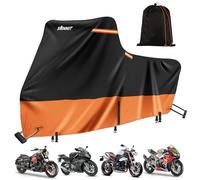 Funda Resistente para Motocicleta Impermeable al Aire Libre, Fundas para Bicicleta Harley 420D, 5 Tiras Reflectantes, 2 Rejillas de ventilación, Cremallera de Antena para Sportster S, Nightster