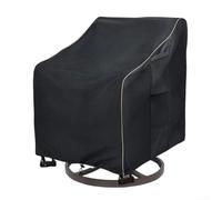Funda resistente para silla de salón al aire libre con material Oxford impermeable, dobladillos con cordón doble y correas de fijación para protección de silla giratoria (71 x 84 x 98 cm)