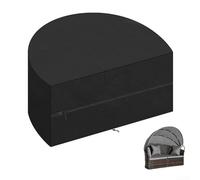 Funda resistente para tumbona para exteriores con revestimiento de poliuretano impermeable y costuras reforzadas para protección de muebles de jardín contra la lluvia y el viento (205 x 110 x 80 cm)