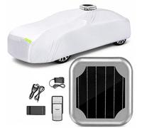 Funda RetráCtil Para Coche Con Mando A Distancia,Funda Para Coche AutomáTica- Cubierta Solar Impermeable A Prueba De Viento Sombrilla, ProteccióN Exterior Para Parking Sin Garaje Silver-3XXL+