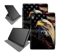 Funda retro con bandera de águila para iPad de 10ª generación de 10.9 pulgadas versión 2022 (número de modelo: A2696 A2757 A2777), soporte plegable giratorio de 360 grados, múltiples ángulos de visión