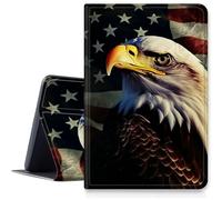 Funda retro con bandera de águila para Samsung Galaxy Tab A9 Plus de 11 pulgadas 2023 (SM-X210/X216/X218), múltiples ángulos de visión, funda inteligente protectora con función de encendido automático