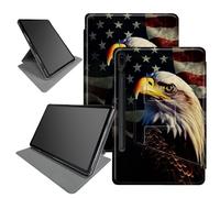 Funda retro con bandera de águila para Samsung Galaxy Tab S8 Plus 2022/S7 FE 2021/S7 Plus 2020 de 12.4 pulgadas, soporte plegable giratorio de 360 grados, múltiples ángulos de visión, funda con