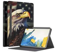 Funda retro con bandera de águila para Samsung Galaxy Tab S8 Plus/Tab S7 FE de 12.4 pulgadas 2021 / Galaxy Tab S7 Plus 2020, funda con múltiples ángulos de visión con soporte para bolígrafo S y