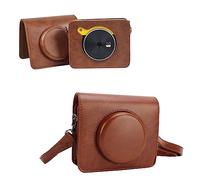 Funda Retro para Kodak C300R, Funda Protectora de Piel Sintética para Cámara Vintage con Correa de Hombro Desmontable Ajustable para Kodak C300R, Marrón