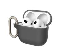 Funda RHINOSHIELD con Mosquetón Compatible con Apple [AirPods 4] | Protección de Grado Militar Frente a caídas y arañazos, con Carga Inalámbrica - Set estándar Negro