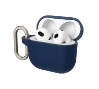 Funda RHINOSHIELD con Mosquetón Compatible con Apple [AirPods 4] | Protección de Grado Militar Frente a caídas y arañazos, con Carga Inalámbrica - Set estándar Azul Marino
