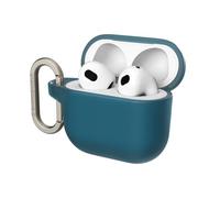 Funda RHINOSHIELD con Mosquetón Compatible con Apple [AirPods 4] | Protección de Grado Militar Frente a caídas y arañazos, con Carga Inalámbrica - Set estándar Azul océano
