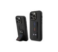 Funda rígida BMW para iPhone 14 Pro con agarre, color negro.