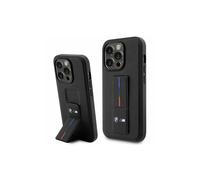 Funda rígida BMW para iPhone 14 Pro Max con agarre, color negro.