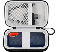 Funda rígida compatible con SanDisk 500 GB, 1 TB, 2 TB, 4 TB, SSD portátil Extreme, hasta 1050 MB/s, USB-C, USB 3.2 Gen 2, externo para unidad de estado sólido. Soporte de viaje para cables USB (solo