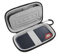 Funda rígida Compatible con SSD portátil SanDisk 500GB/250GB/1TB/2TB Extreme SDSSDE60-500G-G25, no Compatible con Sandisk Pro (Negro)-Azul