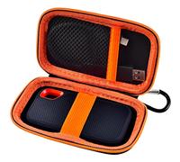 Funda rígida compatible con SSD portátil SanDisk de 500 GB, 250 GB, 1 TB, 2 TB/4 TB, SDSSDE60-500G-G25, también compatible con Sandisk Pro (naranja)