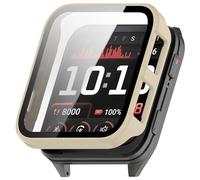 Funda rígida con protector de pantalla compatible con Garmin Venu X1, protección completa resistente a los arañazos, funda protectora ultrafina para Garmin Venu X1 Smartwatch (beige)