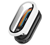 Funda rígida con protector de pantalla compatible con Xiaomi Smart Band 10, protección completa, resistente a los arañazos, funda protectora ultrafina para Xiaomi Smart Band 10 Fitness Tracker (blanco