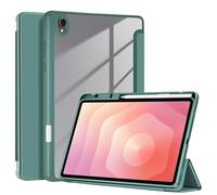 Funda rígida de acrílico de Lujo con Soporte for Tableta Samsung Galaxy Tab S11 SM-X730 2025 y Soporte for bolígrafo.(Dark Green)