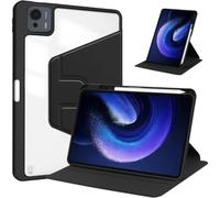 Funda rígida de acrílico Transparente con rotación de 360 Grados for Xiaomi Pad 7S Pro de 12,5 Pulgadas (2025) con Soporte for bolígrafo.(Black)