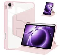 Funda rígida de acrílico Transparente con rotación de 360 Grados for Xiaomi Pad 7S Pro de 12,5 Pulgadas (2025) con Soporte for bolígrafo.(Pink)