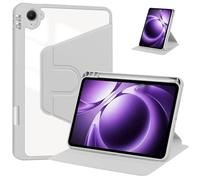 Funda rígida de acrílico Transparente con rotación de 360 Grados for Xiaomi Pad 7S Pro de 12,5 Pulgadas (2025) con Soporte for bolígrafo.(Gray)