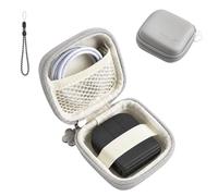Funda rígida de almacenamiento compatible con mouse inalámbrico Logitech Mobi Fold ultraportátil, bolsa de transporte de viaje con bolsillo de malla, correa elástica y cordón, bolsa organizadora a