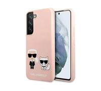 Funda rígida de silicona Karl Lagerfeld Ikonik Karl & Choupette KLHCS22MSSKCI, rosa - Samsung Galaxy S22+ S906