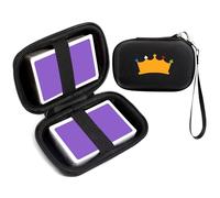 Funda rígida de transporte compatible con UNO, fase 10, SKYJO, juego de cartas SKIPKO, caja de cartas con correa de mano para juegos al aire libre o fiesta juego de cartas (tarjetas no incluidas
