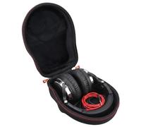 Funda rígida de transporte de EVA compatible con auriculares OneOdio con cable sobre la oreja, monitor de estudio y auriculares estéreo DJ mezcladores (solo funda)