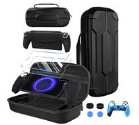 Funda rígida de transporte para Playstation Portal, funda para PS Portal, juego de accesorios 13 en 1 para reproductor remoto Playstation Portal, 2 protectores de pantalla de vidrio templado, bolsa de