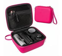 Funda rígida de transporte para ventilador Shark ChillPill FA02X, organizador de viaje impermeable con bolsillo de malla, caja de almacenamiento protectora de 7 x 15 x 8,5 cm (rosa)