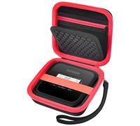 Funda rígida de viaje para Netgear Nighthawk M5 5G Hotspot móvil con WiFi 6 (MR5200, MR5100)/ M1 Mobile Hotspot 4G LTE Router MR1100 - Cremallera roja (solo caja)