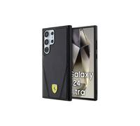 Funda rígida Ferrari Hot Stamp V Line con MagSafe para Samsung Galaxy S24 Ultra de 6,8", color negro - FEHMS24LP3BAK