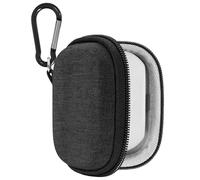 Funda rígida para Auriculares Geekria, Compatible con Sony LinkBuds Open, Fit, WF-1000XM5, WF-1000XM4, Estuche de protección con Bolsillo de Malla, mosquetón y Correa de muñeca, Gris Oscuro