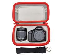 Funda rígida para cámara Canon EOS Rebel T7 DSLR y lente de 18-55 mm, funda protectora de almacenamiento portátil, funda de transporte de viaje EVA para Canon Rebel T7 con correa, antigolpes e