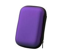 Funda Rígida para Disco Duro 2.5'' Portable External, Solide Antichoc SSD HDD Case con Compartimentos Interiores, Porta Disco Duro, Púrpura