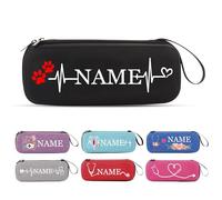 Funda Rígida para Estetoscopio de Enfermera - Funda a Prueba de Golpes con Monograma Personalizado, Múltiples Compartimentos de Malla y Ventana de Identificación