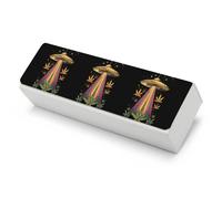 Funda rígida para gafas de Aliens And Weed, con paño de limpieza, para mujeres y hombres