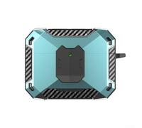 Funda rígida para JBL WAVE BEAM2 con soporte: funda protectora de fibra de carbono ABS con gancho de 7 x 5 x 2 cm (verde)