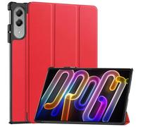 Funda rígida Plegable de Cuero con Soporte, Compatible con Lenovo Xiaoxin Pad Pro GT 11.1 Pulgadas TB-710FU 2025 con función de suspensión automática y Cubierta Inteligente.(Red)