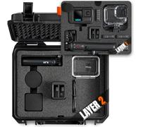 Funda rígida portátil impermeable para GoPro Hero 13 Creator Edition, compatible con GoPro Hero 12/11/10/9, varios modos de lente, cargador de batería dual/MAX, carcasa de buceo, trípode Volta