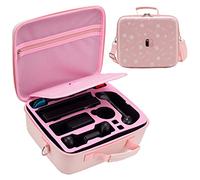 Funda rígida portátil para Nintendo Switch compatible con Nintendo Switch/Switch OLED modelo, funda protectora de transporte de lujo para consola Switch Pro Controller Accesorios, color rosa